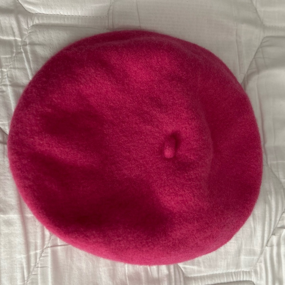Pink Wool Beret. Used once to be London Tipton for Halloween. You know the vibes